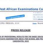 WAEC releases 2023 BECE results